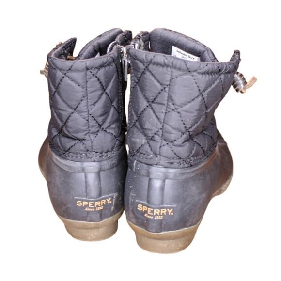 Sperry Girls Saltwater Boots Black Size 4M - Picture 4 of 6